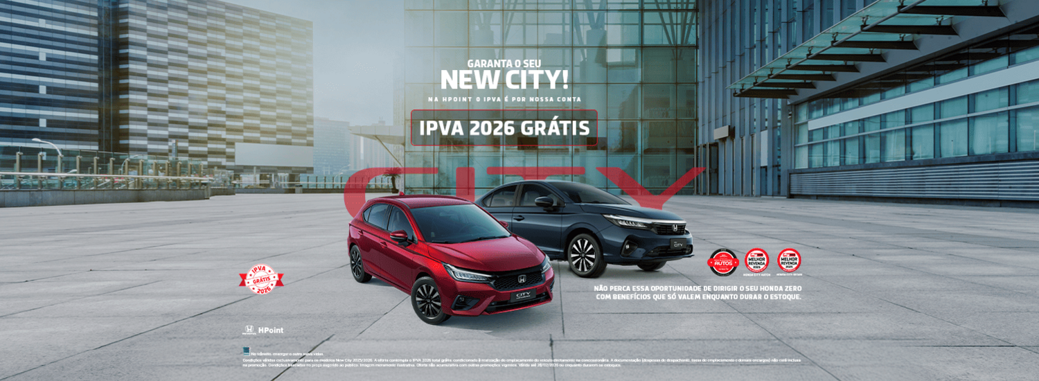 City com IPVA Grátis 2026