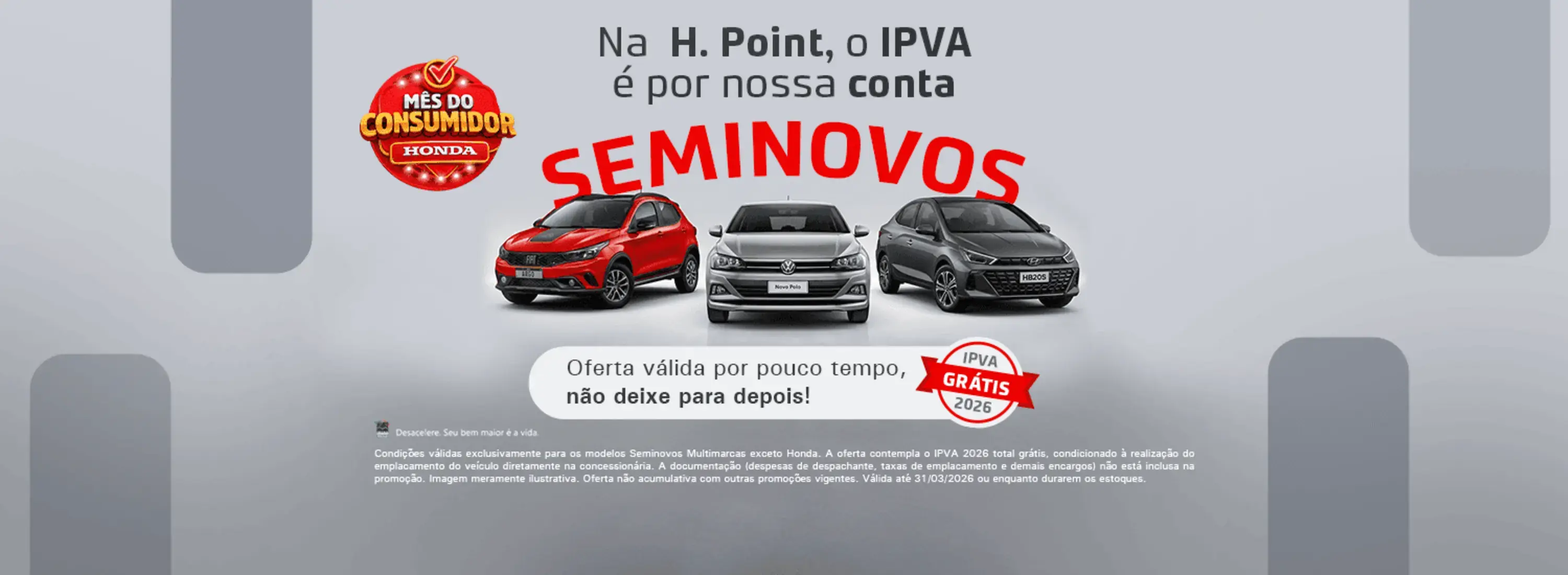 Seminovos com IPVA Grátis