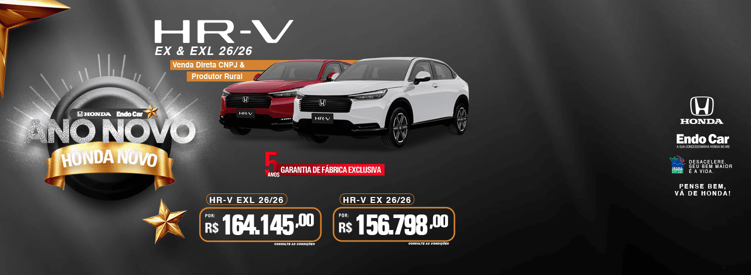 HR-V VERSÃO EX - VENDA DIRETA CNPJ E PRODUTOR RURAL
