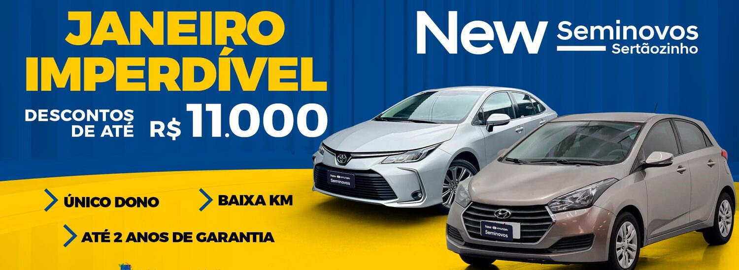 Janeiro já começou imperdível na New Seminovos.