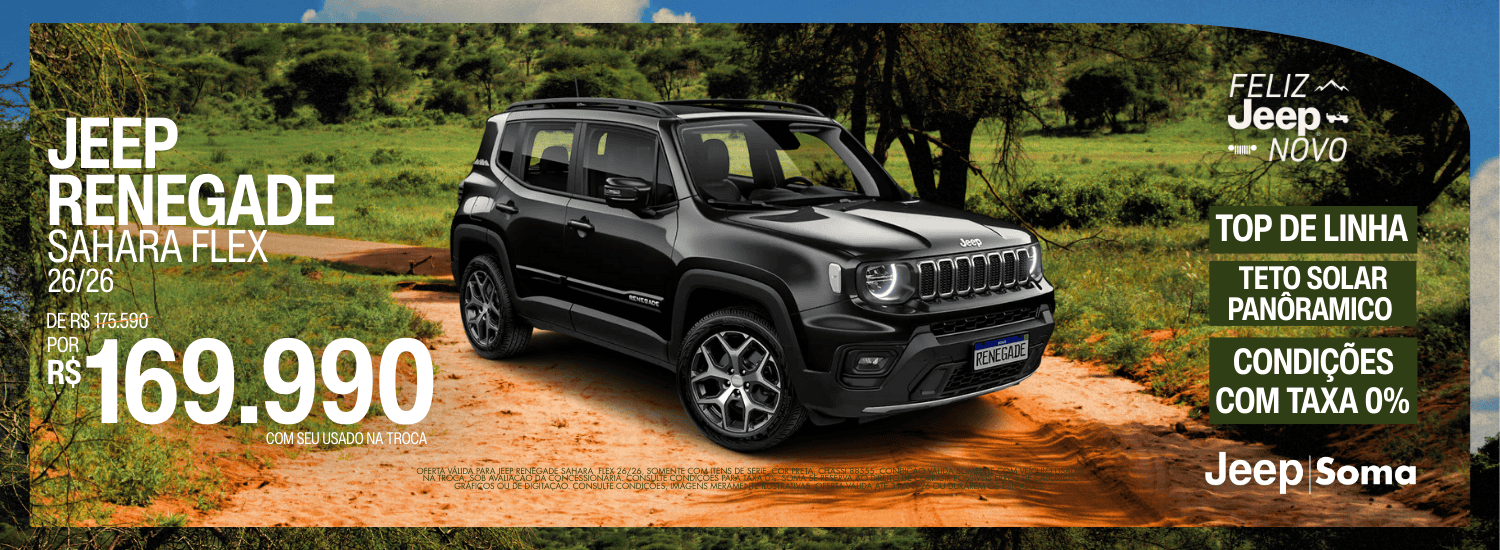  OFERTA - FELIZ JEEP NOVO - JANEIRO