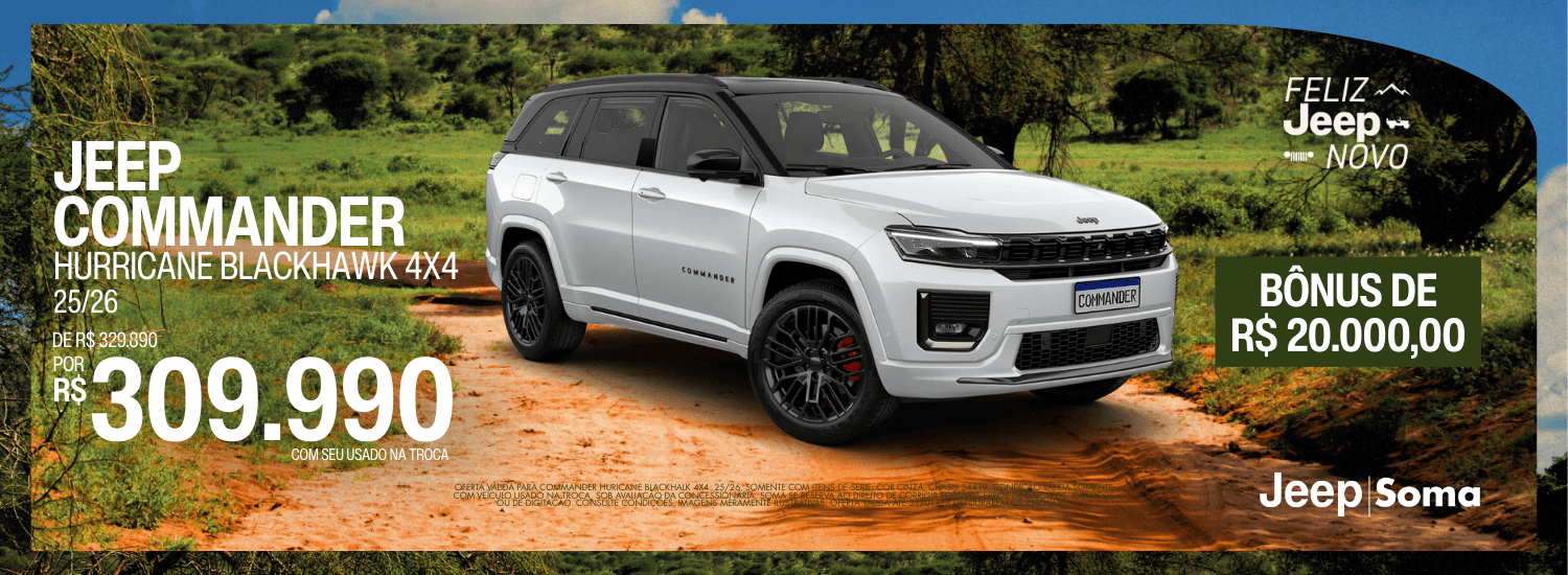 OFERTA - FELIZ JEEP NOVO - JANEIRO