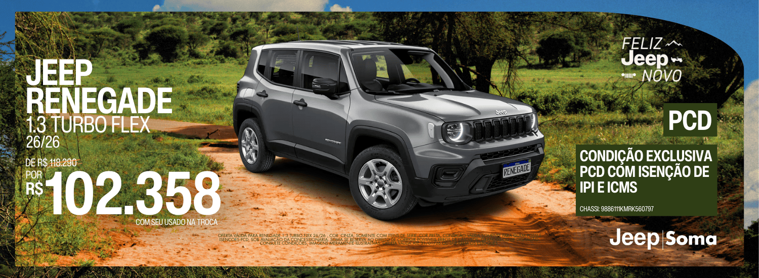 OFERTA - FELIZ JEEP NOVO - JANEIRO
