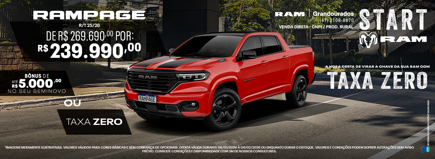 OFERTA RAMPAGE R/T VD-CNPJ