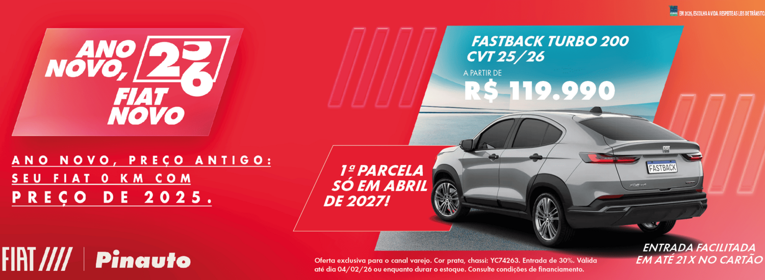 ANO NOVO FIAT NOVO FASTBACK T200