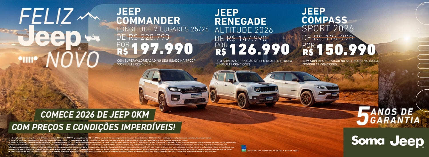 OFERTA - FELIZ JEEP NOVO - MODELOS