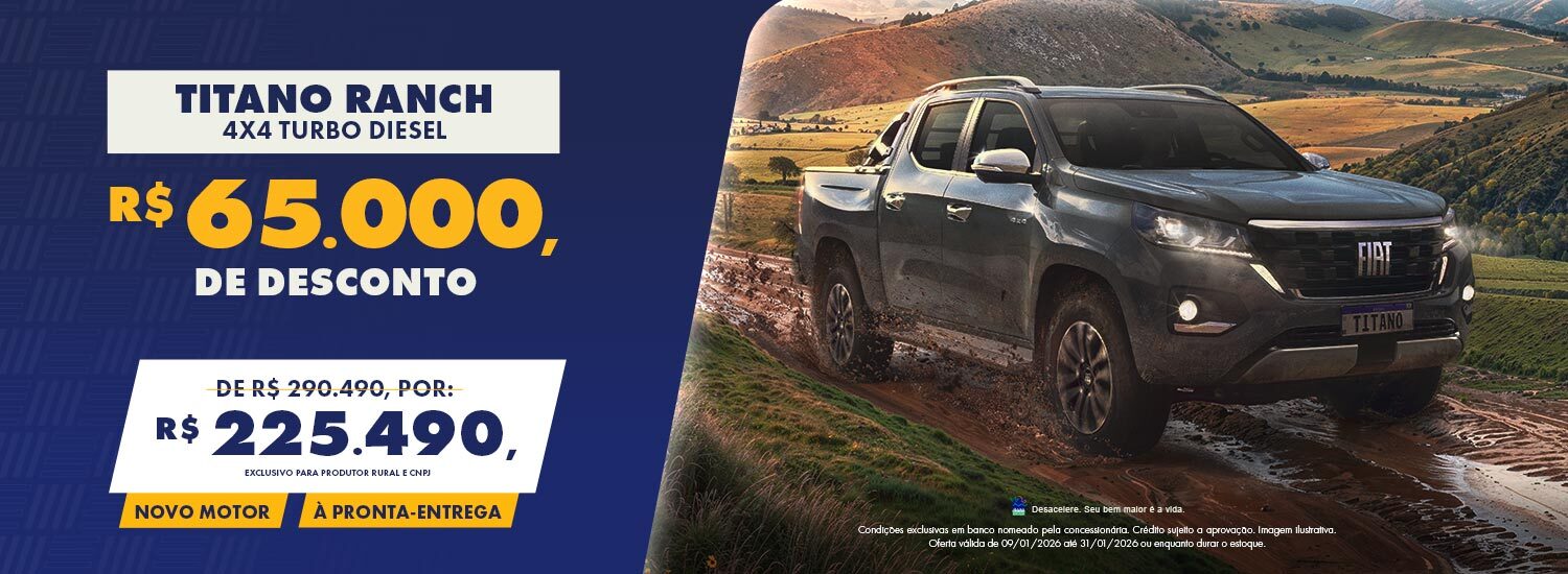 Titano Ranch R$225.490,00 com R$65.000,00 de desconto