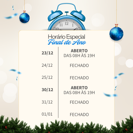 Horario Funcionamento Fim de Ano
