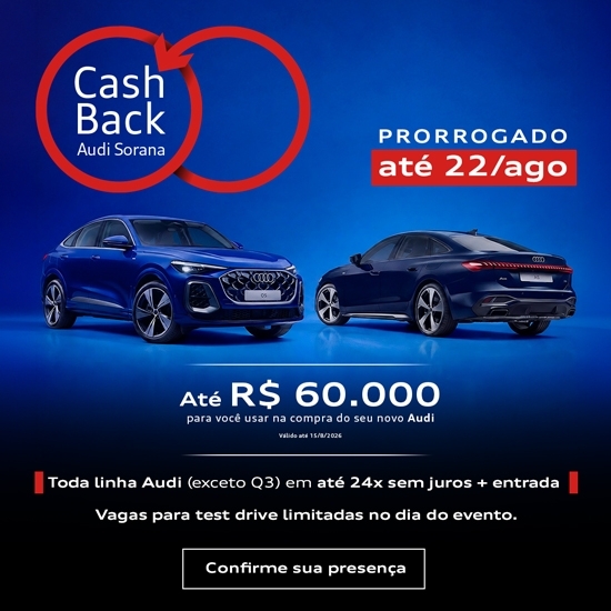 Audi Center Pinheiros - Cashback Audi Sorana