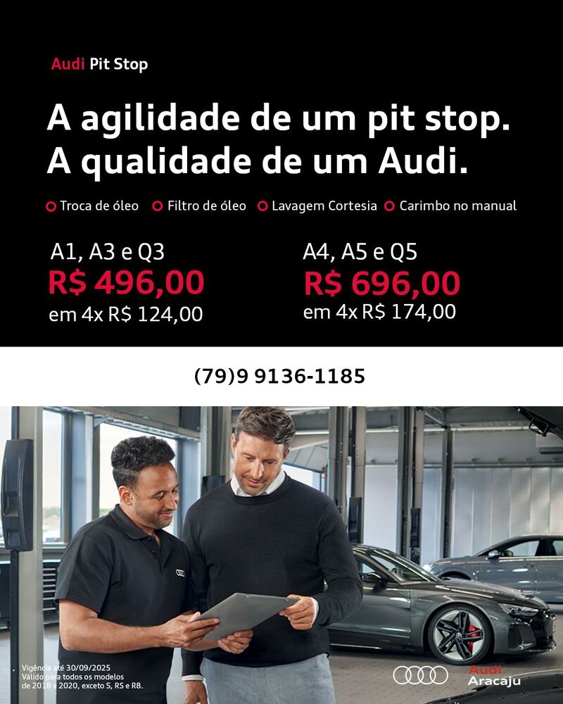 Revisão para os carros A4, A5 e Q5