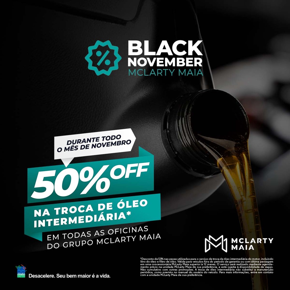 Troca de óleo - Black November McLarty Maia