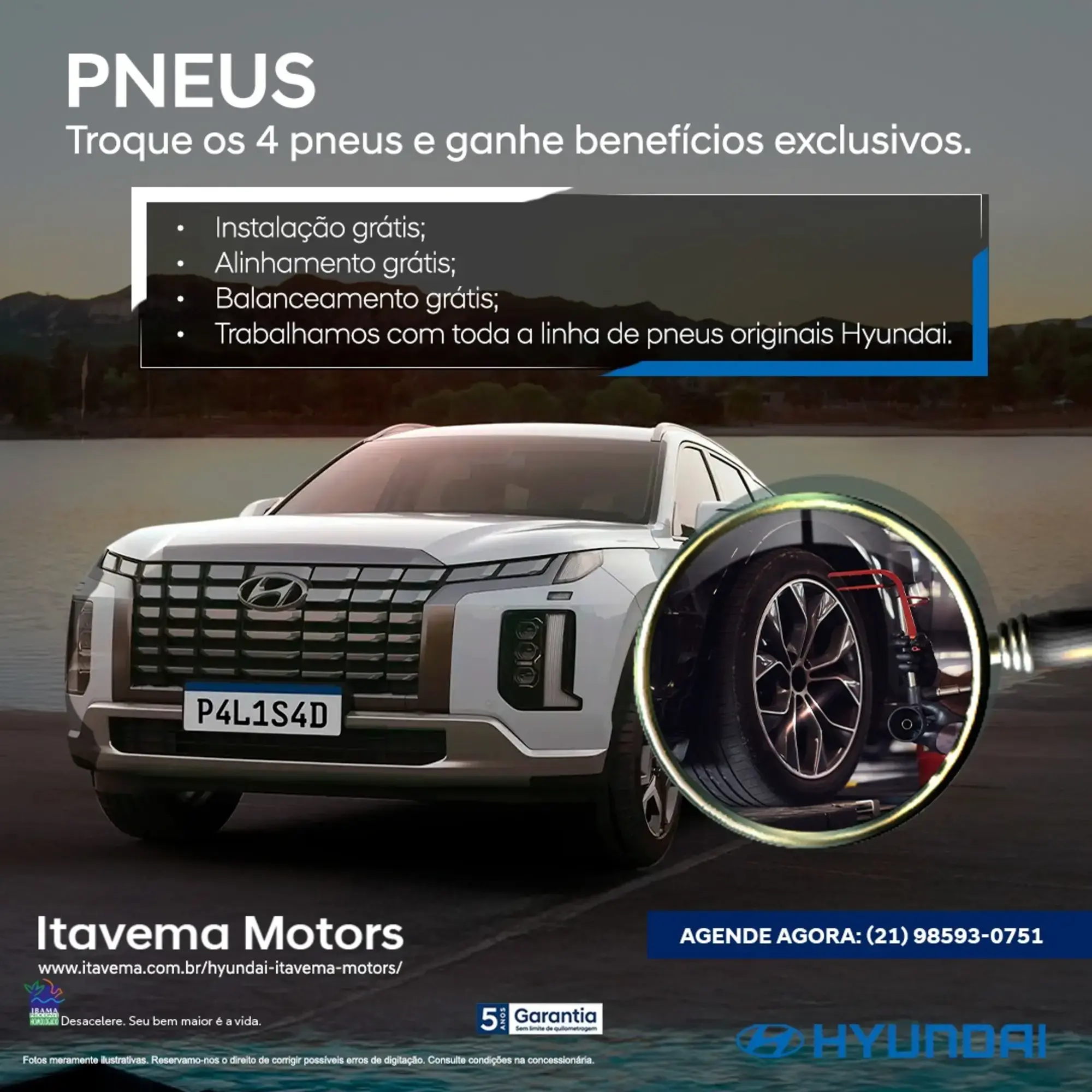 Troque 4 pneus conosco e GANHE: