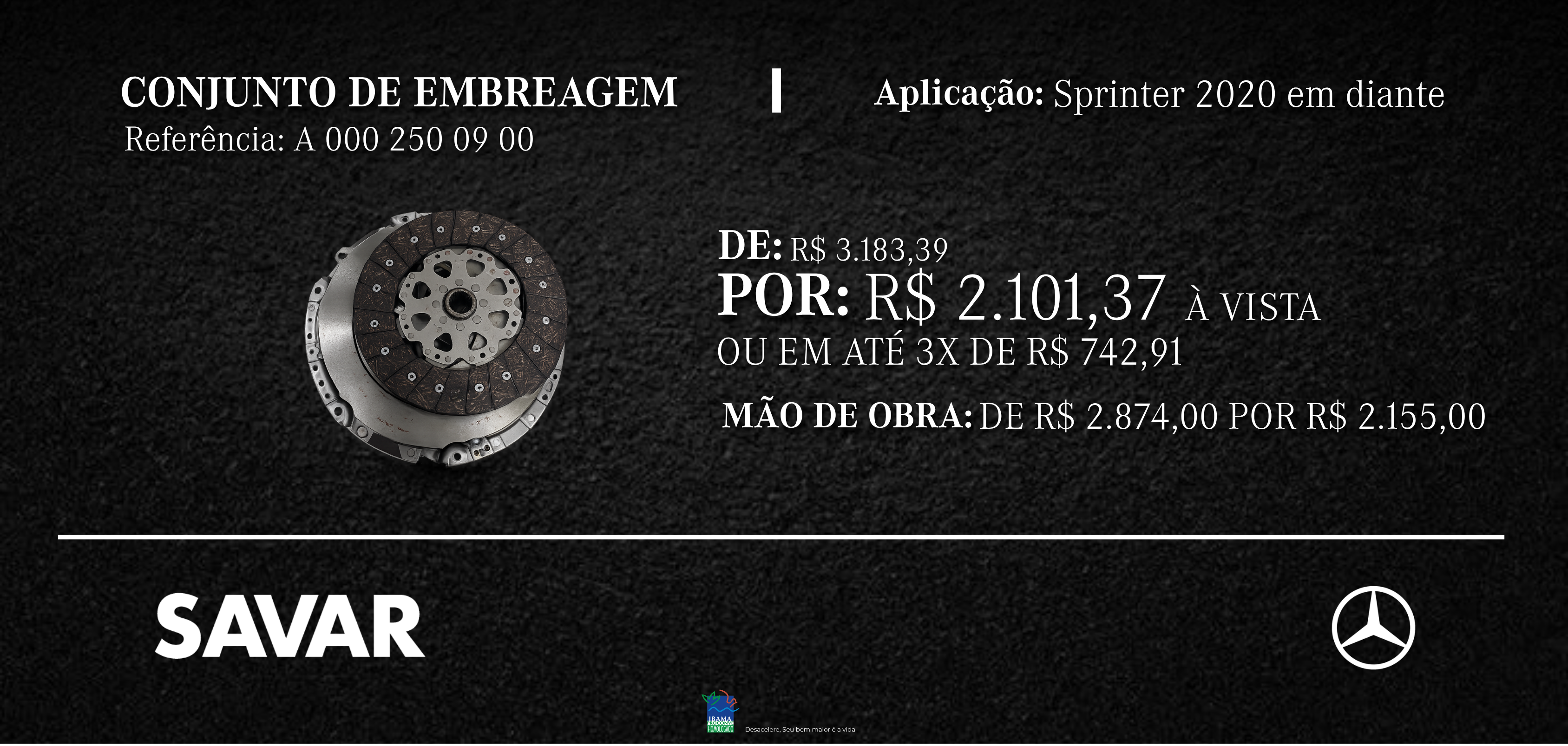 CONJUNTO DE EMBREAGEM SPRINTER