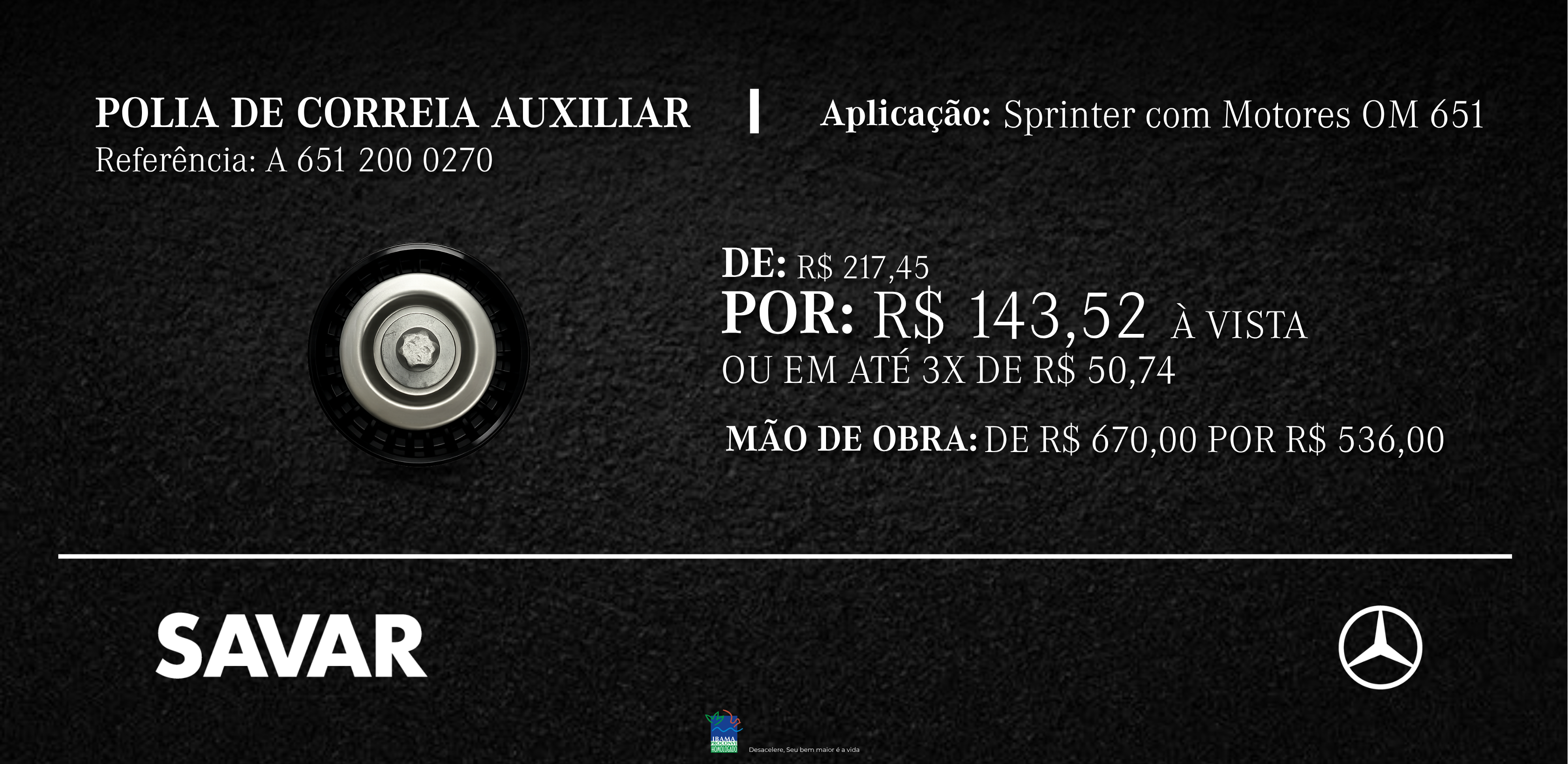 POLIA DE CORREIA AUXILIAR SPRINTER