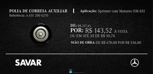 POLIA DE CORREIA AUXILIAR SPRINTER