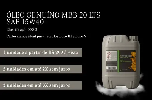 ÓLEO GENUÍNO PARA VEÍCULOS EURO III E EURO V