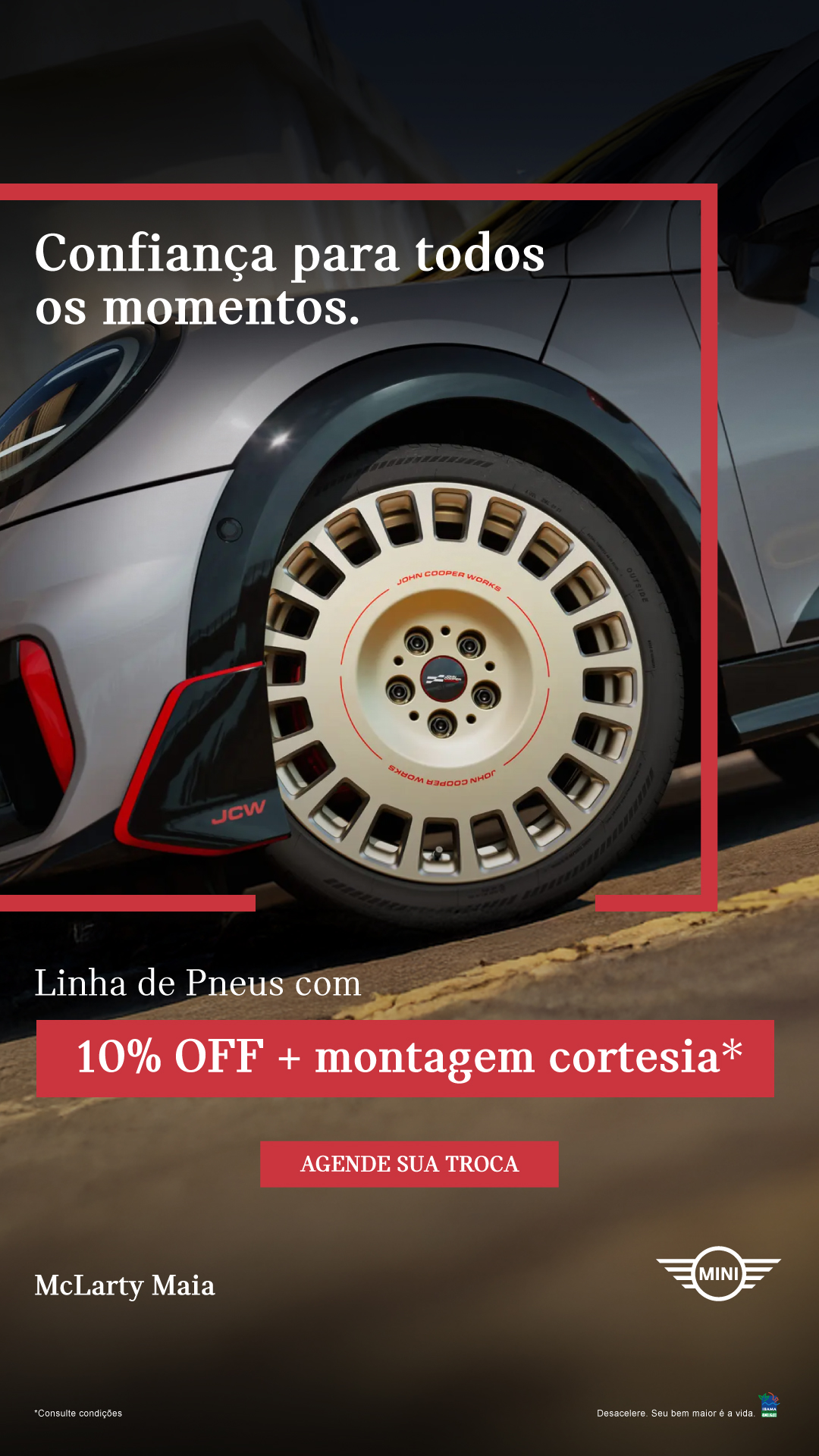 Revisão com 10% em pneus