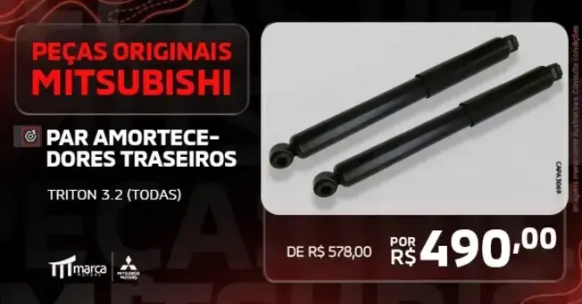 Par de amortecedores traseiros