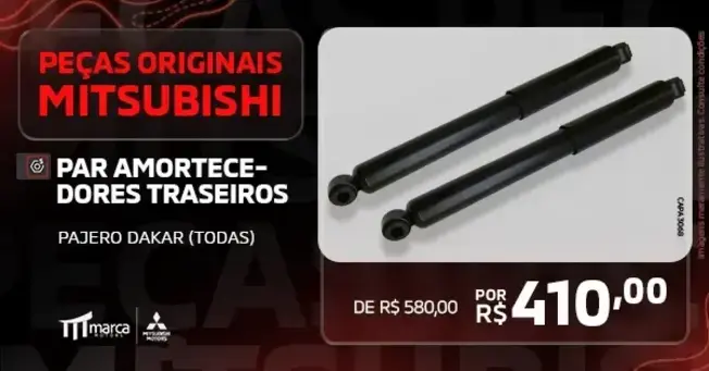 Par de amortecedores traseiros