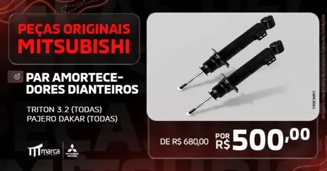 Par de amortecedores dianteiros