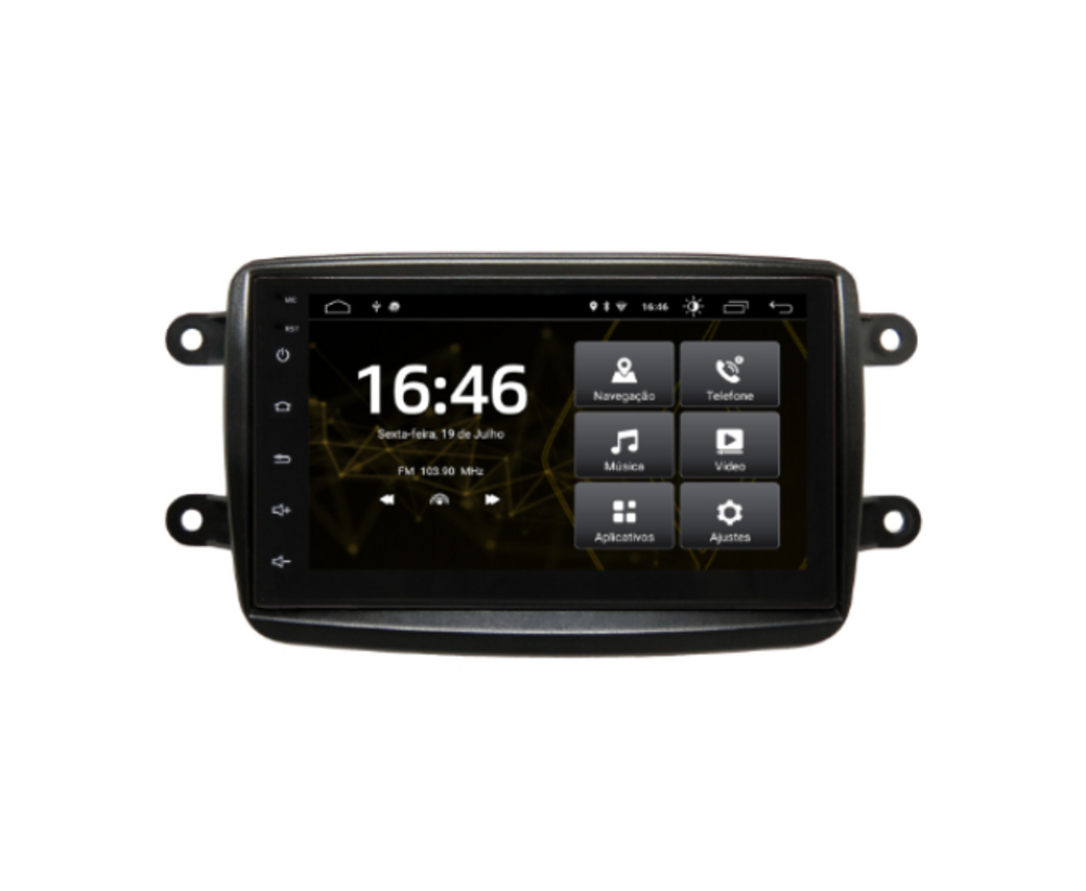 Tela 7" C/ ou S/ SAT Kwid Intense Sandero Duster