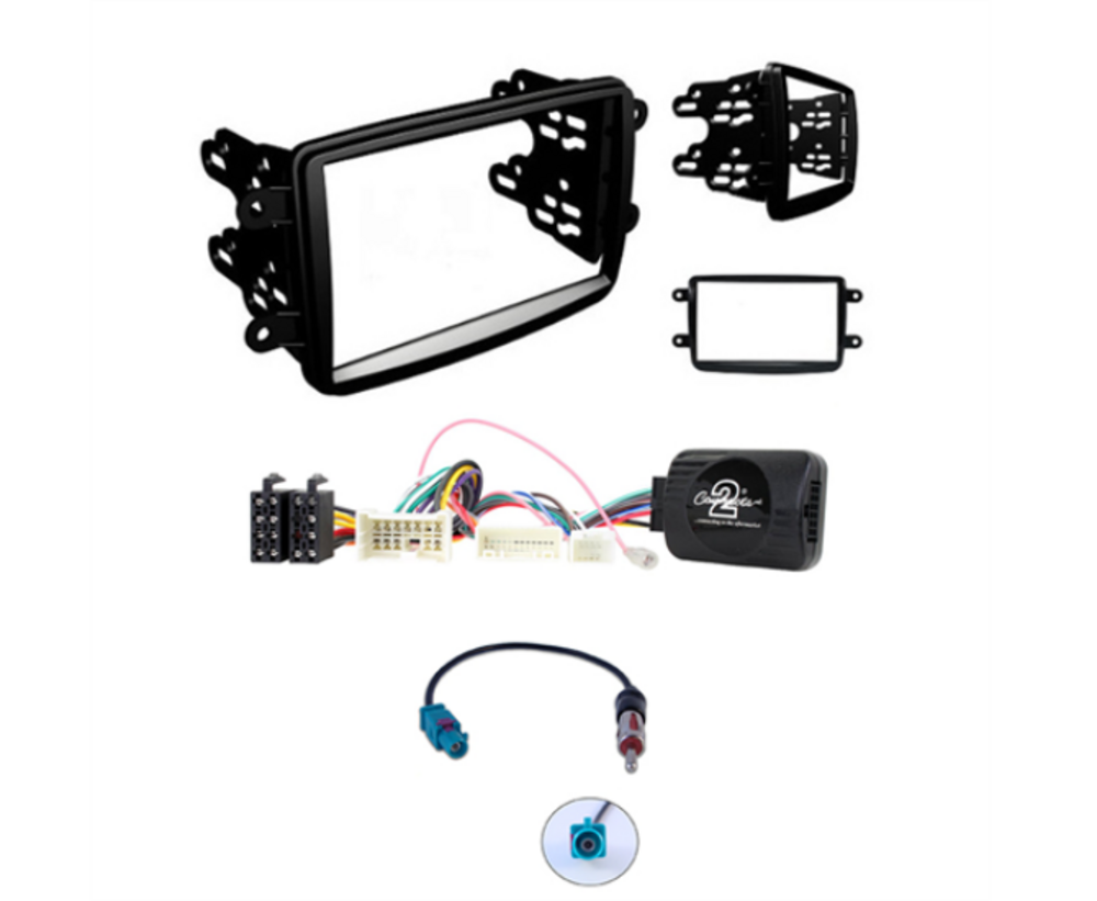Kit Antena e Moldura 2 DIN 7"