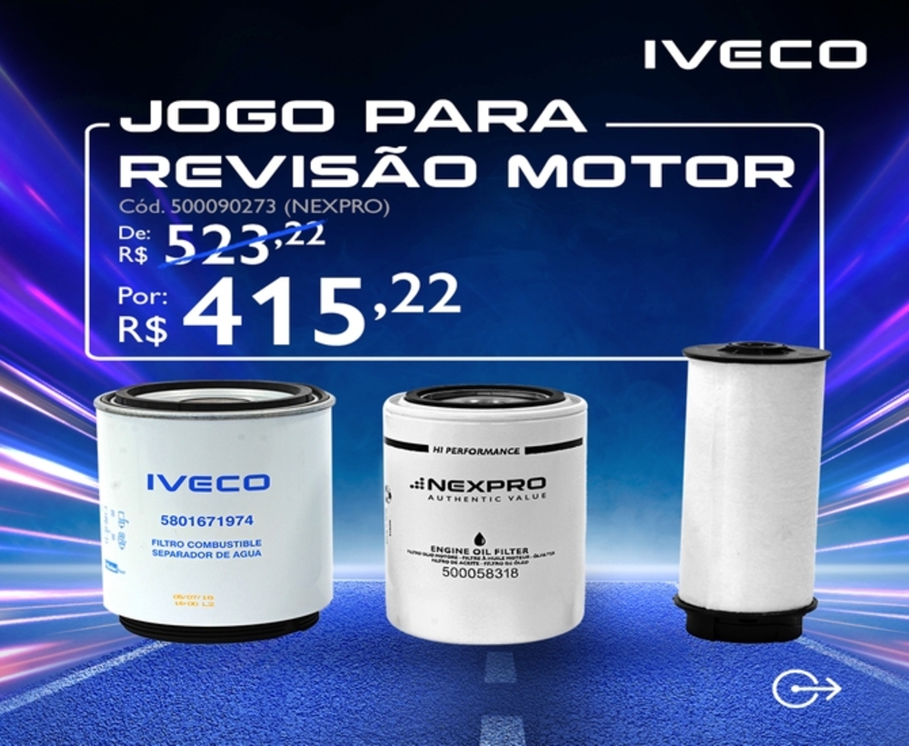 Jogo de Filtros para Revisão do Motor