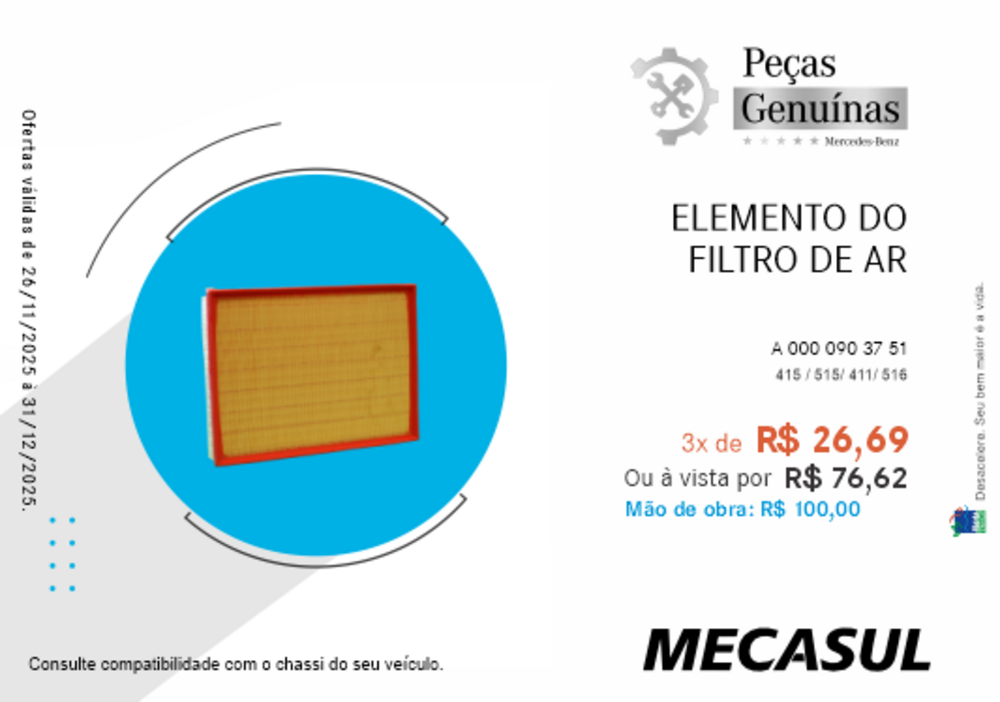 ELEMENTO DO FILTRO DE AR