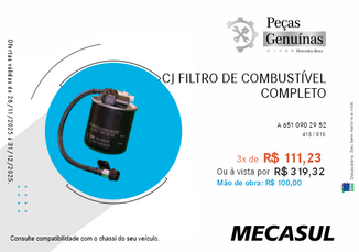 CJ FILTRO DE COMBUSTÍVEL COMPLETO