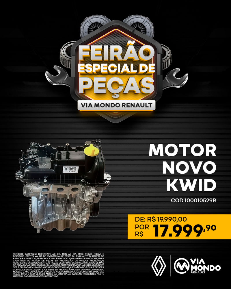 MOTOR NOVO KWID