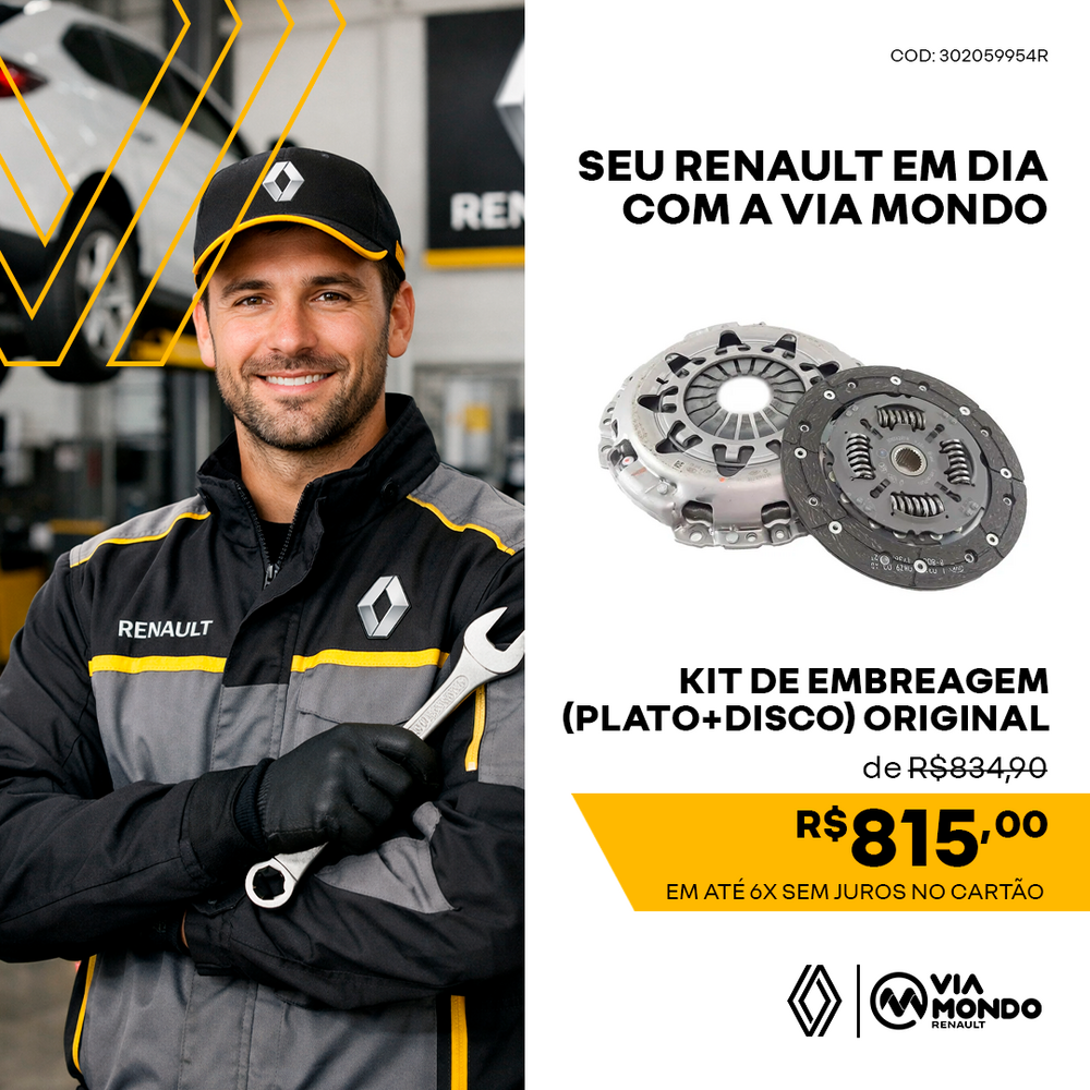 KIT DE EMBREAGEM (PLATO+DISCO) ORIGINAL