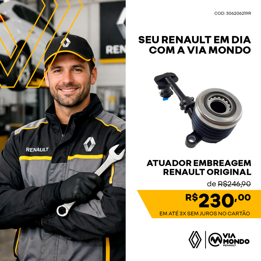 ATUADOR EMBREAGEM RENAULT ORIGINAL