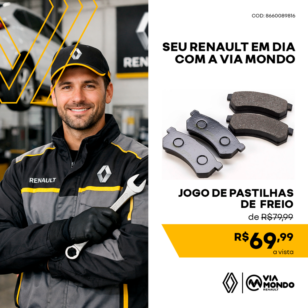 JOGO DE PASTILHAS FREIO RENAULT ORIGINAL