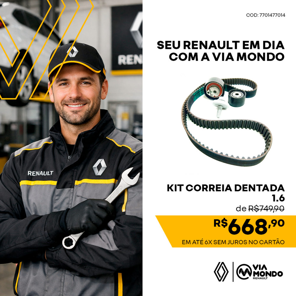 KIT CORREIA DENTADA PARA RENAULT 1.6 ORIGINAL