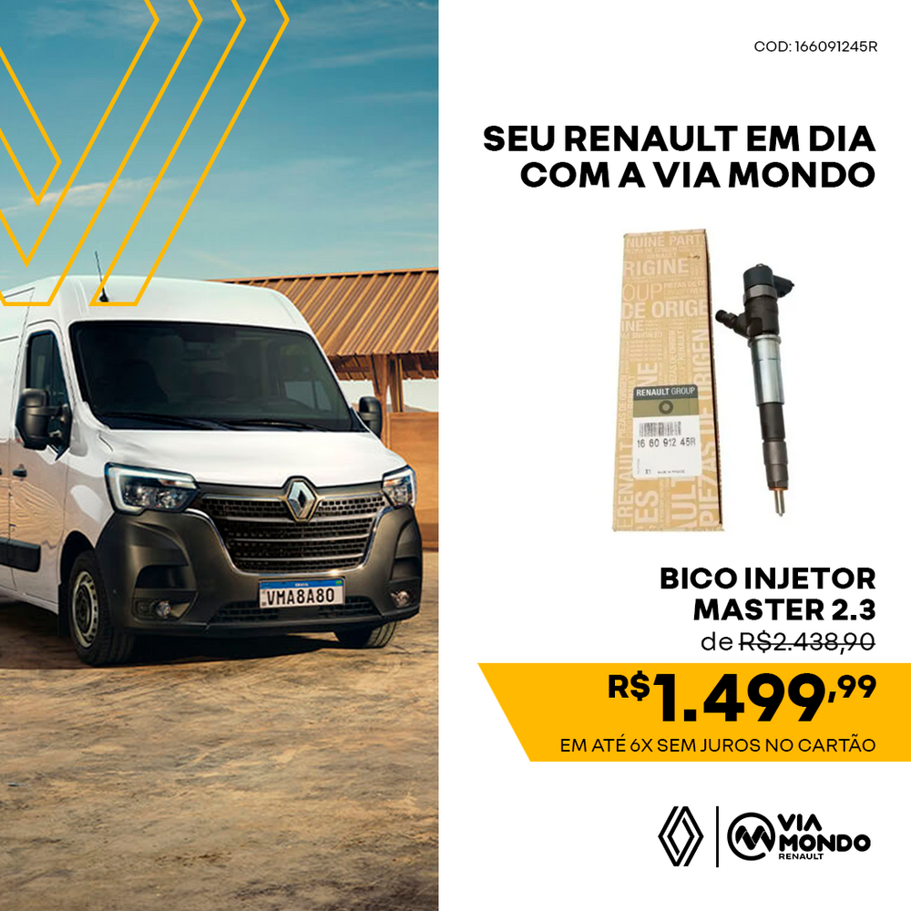BICO INJETOR RENAULT MASTER 2.3 ORIGINAL
