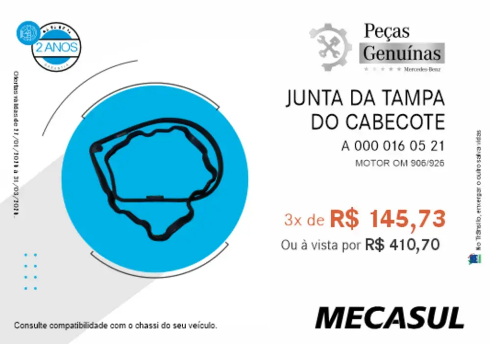 JUNTA DA TAMPA DO CABEÇOTE