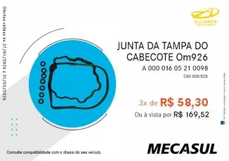 JUNTA DA TAMPA DO CABEÇOTE OM926