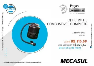 CJ FILTRO DE COMBUSTÍVEL COMPLETO