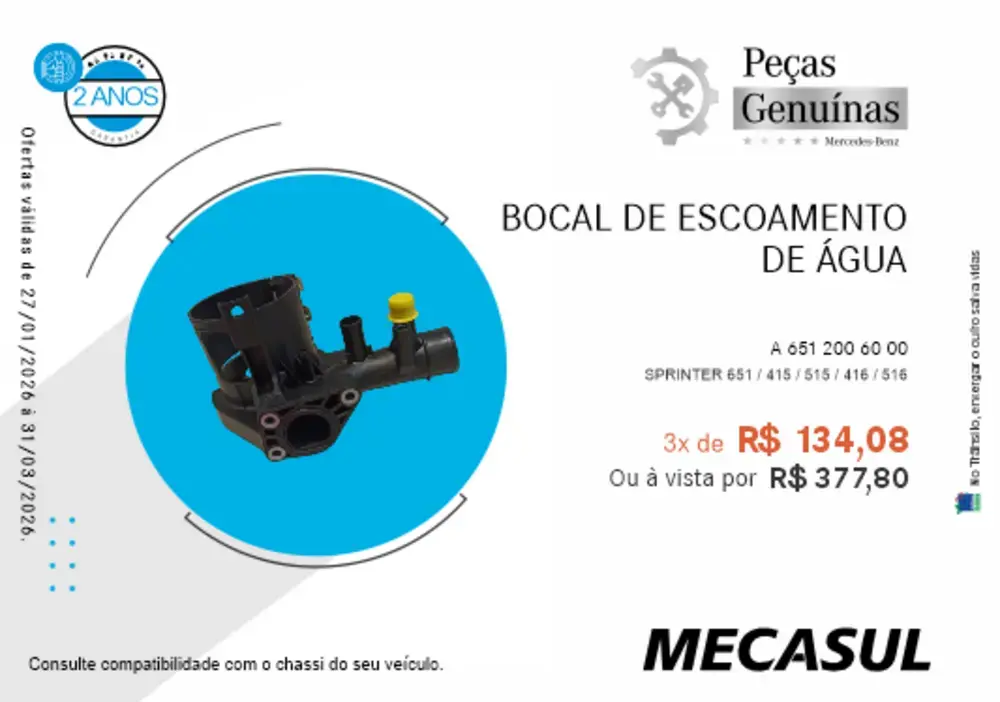 BOCAL DE ESCOAMENTO DE ÁGUA