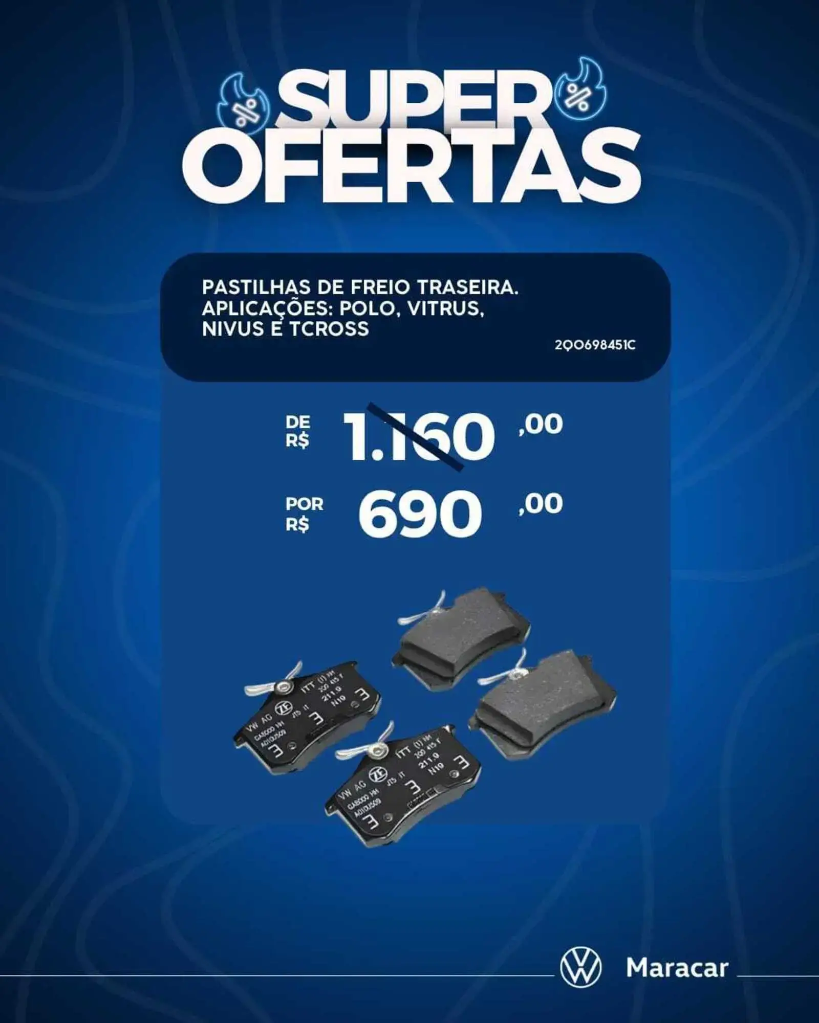 Pastilhas de Freio Traseira