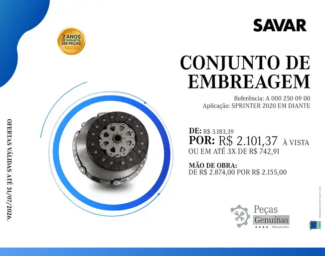 CONJUNTO DE EMBREAGEM SPRINTER