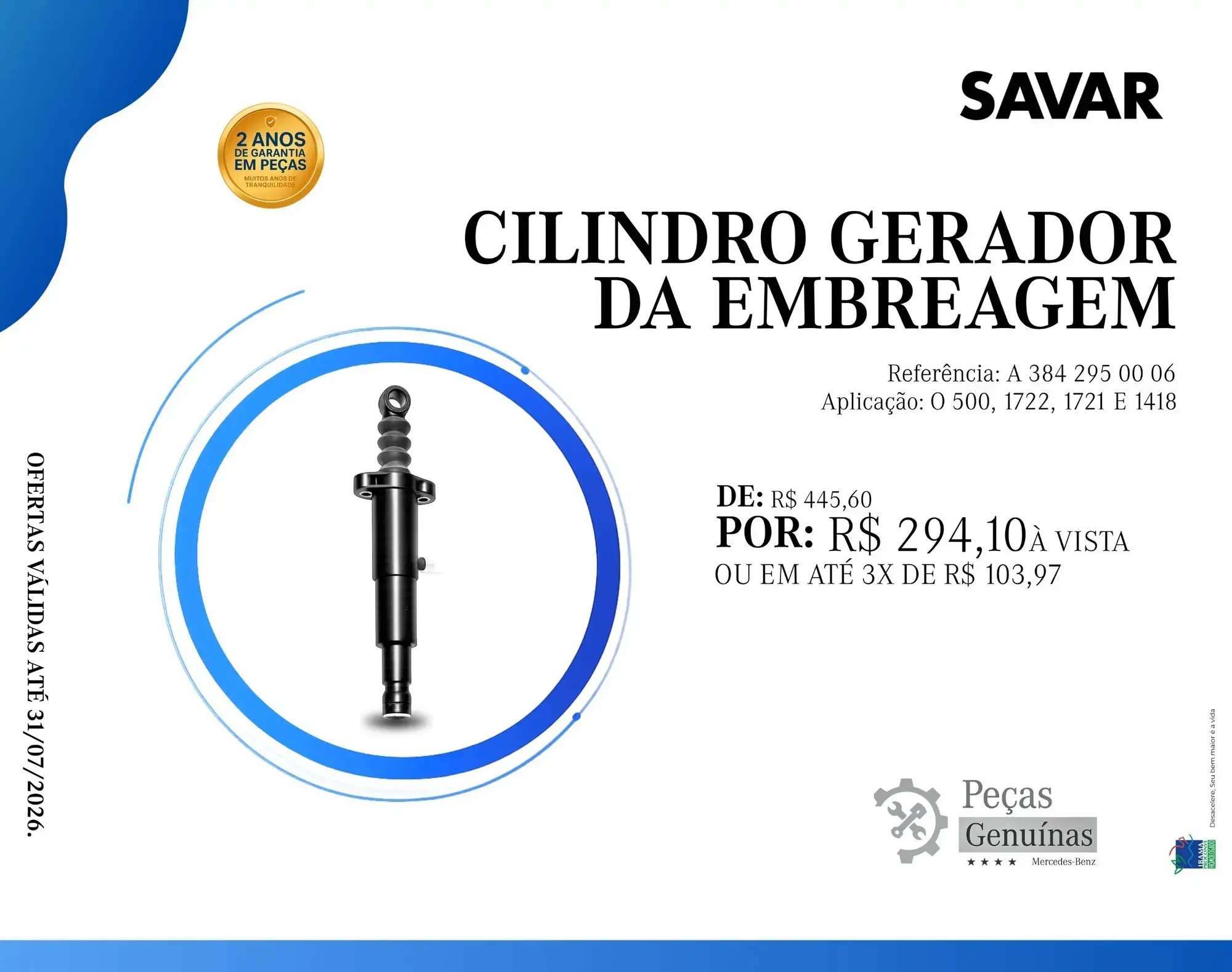 CILINDRO GERADOR DA EMBREAGEM