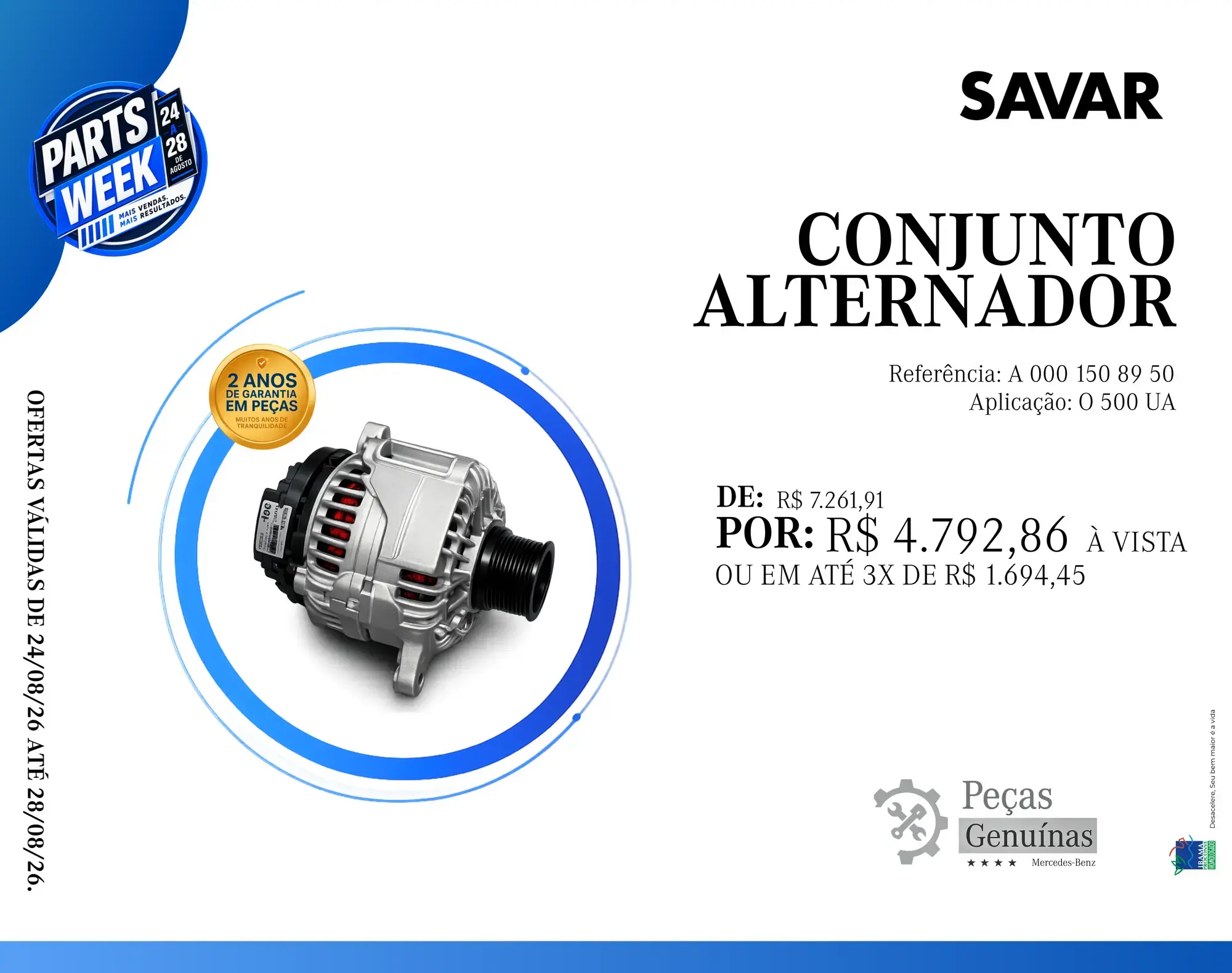 CONJUNTO ALTERANDOR- PARTS WEEK