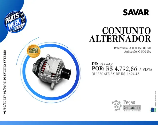 CONJUNTO ALTERANDOR- PARTS WEEK