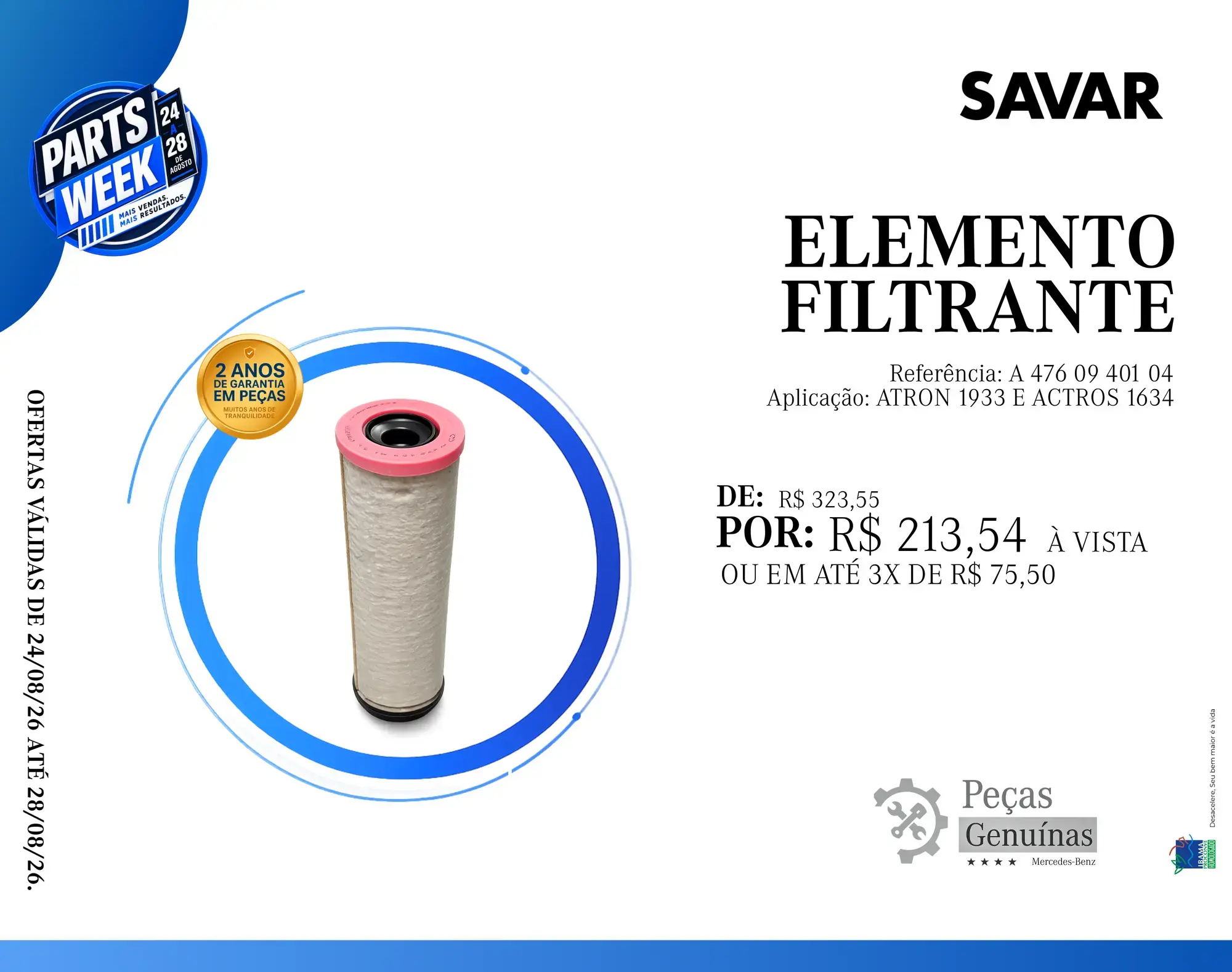 ELEMENTO FILTRANTE - PARTS WEEK