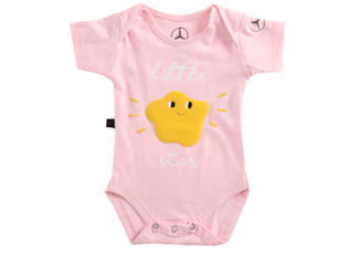 Body Little Star Bebê Rosa Mercedes-Benz