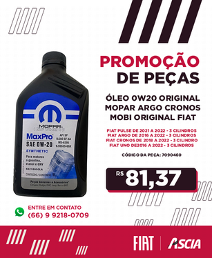 OLEO OW 20 ORIGINAL MOPAR ARGO CRONOS MOBI ORIGINAL FIAT
