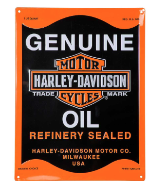 galeria PLACA DECORATIVA EM ALTO RELEVO H-D GENUINE OIL