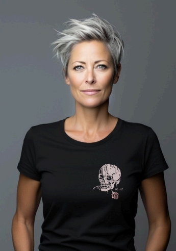 galeria CAMISETA FEMININA NACIONAL HEAVY 2.0 BASIC H-D SKULL ROSE