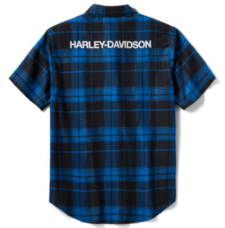 galeria CAMISA MASCULINA H-D TECH COOLMAX BLUE/BLACK
